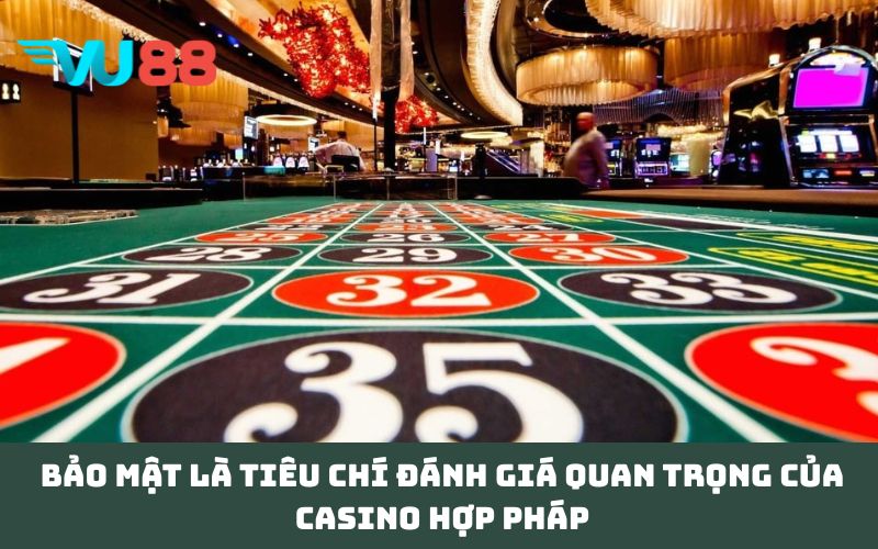 Bảo mật là tiêu chí đánh giá quan trọng của casino hợp pháp